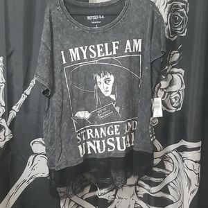 NWT Torrid Beetlejuice Top with Lace Hem